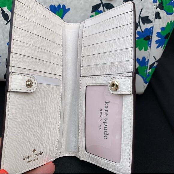 Kate Spade Kristi Park Posies Printed Satchel and Bifold Slim Wallet Set - Picture 4 of 16